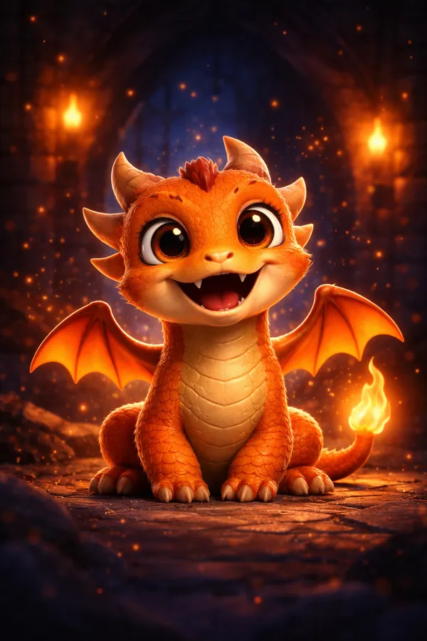 Blaze the baby dragon